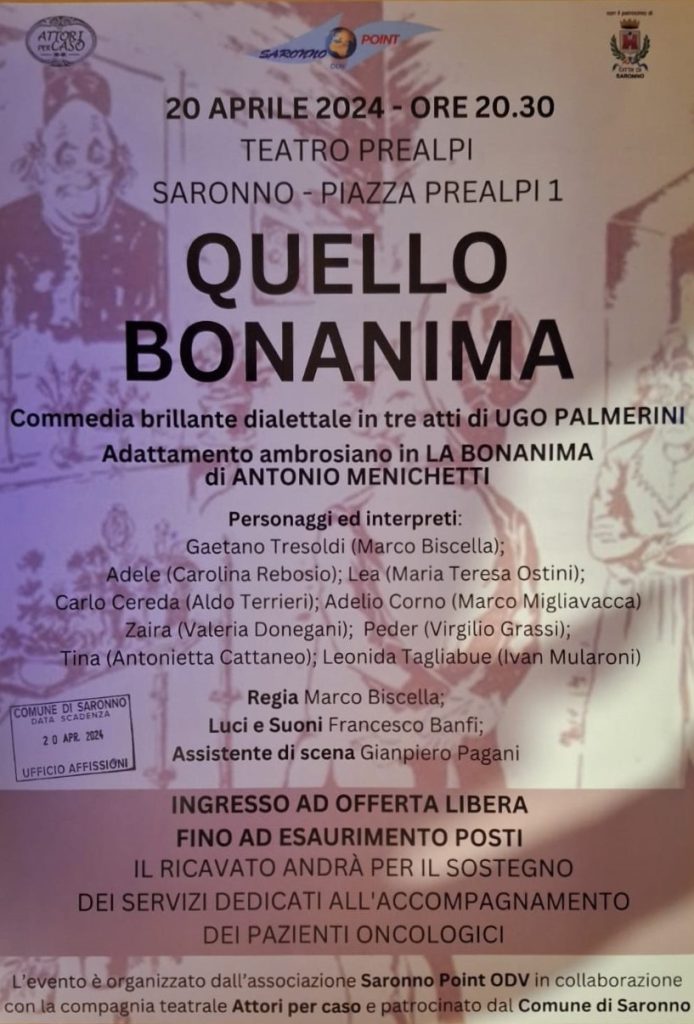 Quello bonamina spettacolo teatrale